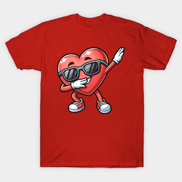 Dabbing Heart T-Shirt by Etopix